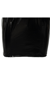 Leather V-neck dress styleofcb 