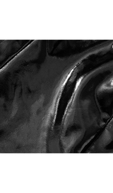 Leather V-neck dress styleofcb 