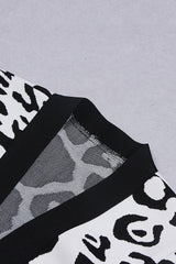 Leopard Print Deep V Short Bandage Jacket In Black TOPS & SKIRTS styleofcb 