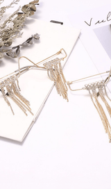 Long fringed rhinestone pendulum glasses styleofcb 