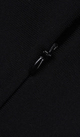 MESH FEARHER BANDAGE MINI DRESS IN BLACK Dresses styleofcb 