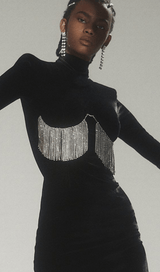 Metal fringed blazer dress styleofcb 