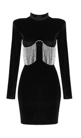 Metal fringed blazer dress styleofcb 