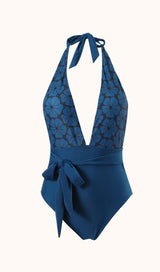 Morticia Swimwear Two Piece Set In Blue Swimwear styleofcb 