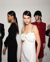 CRYSTAL SATIN MINI DRESS IN WHITE Dresses styleofcb 