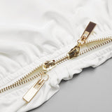 SLASH NECK PLEATED MAXI DRESS IN WHITE styleofcb 