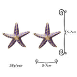 STARFISH EARRINGS IN PURPLE Earrings styleofcb 