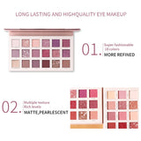 MATTE EASY COLOR PEARL 24 COLOR PINK EYESHADOW blingmyfriend 