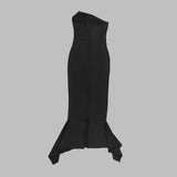 OFF SHOULDER BANDAGE MAXI DRESS IN BLACK DRESS styleofcb 