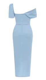 ONE SHOULDER BANDAGE MAXI DRESS IN LIGHT BLUE styleofcb 
