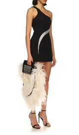 ONE SHOULDER MINI DRESS IN BLACK Dresses styleofcb 