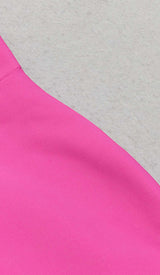 ONE SHOULDER CHAIN MIDI DRESS IN PINK DRESS STYLE OF CB 