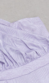 ONE SHOULDER SATIN JUMPSUIT IN LAVENDER DRESS STYLE OF CB 