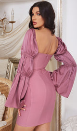 PINK PUFF SLEEVE MINI DRESS Dresses styleofcb 