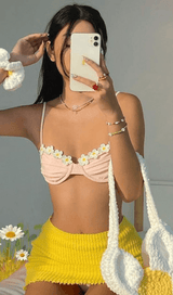 PINK SMOCKED FLORAL LINGERIE styleofcb 