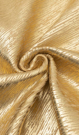 PLUNGE MESH BANDAGE MIDI DRESS IN GOLD DRESS STYLE OF CB 