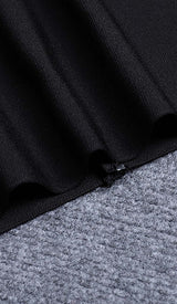 PLUNGING NECKLINE BOW MIDI DRESS IN BLACK DRESS sis label 