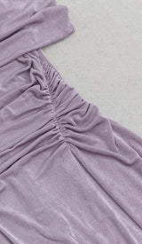 PLUS OFF SHOULDER MIDI DRESS IN PURPLE DRESS STYLE OF CB 
