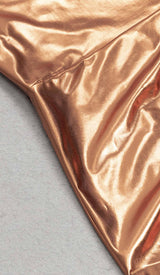 PLUS SIZE METALLIC MIDI DRESS IN GOLD DRESS STYLE OF CB 