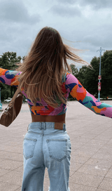 Printed mesh pleated top styleofcb 