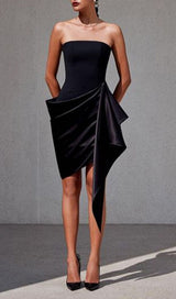 RUCHED MINI DRESS IN BLACK MINI DRESS styleofcb 