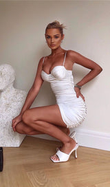 RUCHED MINI DRESS IN PINK styleofcb 