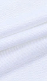 RUCHED MINI DRESS IN WHITE