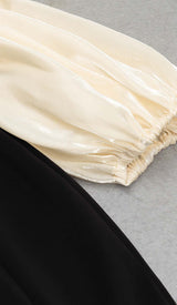 RUFFLE COLD SHOULDER MIDI DRESS IN BLACK DRESS STYLE OF CB 