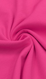 RUFFLE SPLIT MIDI DRESS IN STRONG MAGENTA DRESS styleofcb 