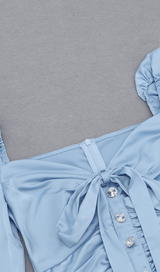 Rhinestone front tie bow dress styleofcb 