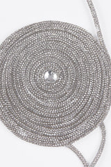 RHINESTONE EMBELLISHED SILK BRA TOP IN SILVER TOPS & SKIRTS styleofcb 