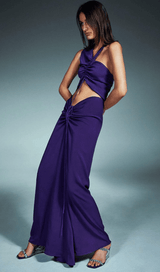 Ribbon slant collar cutout dress styleofcb 