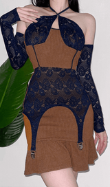 Ruffle halterneck dress styleofcb 