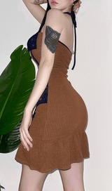 Ruffle halterneck dress styleofcb 