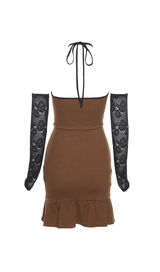 Ruffle halterneck dress styleofcb 