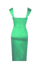 SATIN CORSET DRESS IN GREEN Dresses styleofcb 