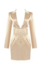 HIGH WAIST CONCELEAD IRREGULAR BLAZER DRESS styleofcb 