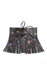 SEQUIN CRYSTAL MINI SKIRT Mini Skirts styleofcb FREE SIZE BLACK 