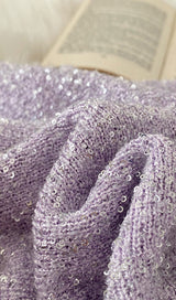 SEQUIN PLEATED TWO PIECE SET IN LILAC DRESS STYLE OF CB 