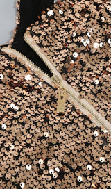 SEQUIN CLEOPATRA TWO PIECE SUIT IN METALLIC DRESS STYLE OF CB 