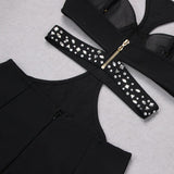 SEQUIN SLEEVELESS CUT OUT JUMPSUIT IN BLACK Bandage Dresses styleofcb 