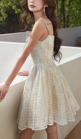 SEQUIN STRAPPY BUBBLE MINI DRESS IN WHITE DRESS STYLE OF CB 