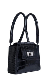 SHINY CROCODILE PATTERN POUCH