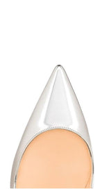 SILVER STILETTO HIGH HEELS