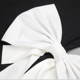 SLIT OPEN BOW BELTED MAXI DRESS IN BLACK DRESS sis label 