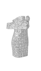 SLIVER SEQUIN STRAPLESS MINI DRESS Dresses styleofcb 