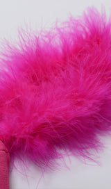 SPLIT FEATHER MAXI DRESS IN PINK Dresses styleofcb 