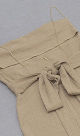 SPLIT MAXI DRESS IN BEIGE Dresses styleofcb 