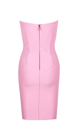 STRAPLESS BANDAGE MINI DRESS IN PINK Dresses styleofcb 