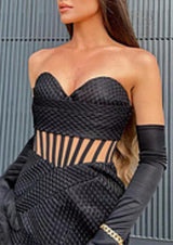STRAPLESS CORSET DRESS IN BLACK Dresses styleofcb 
